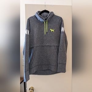 VS Pink  Grey w/ neon  green details pullover sweatshirt